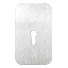 SP205 Nøkkelskilt med lim. 100x60mm. Rustfritt stål